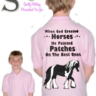 Childs When god created horses ... Polo Shirt Black