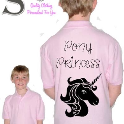 Childs Pony Princess ... Polo Shirt Black