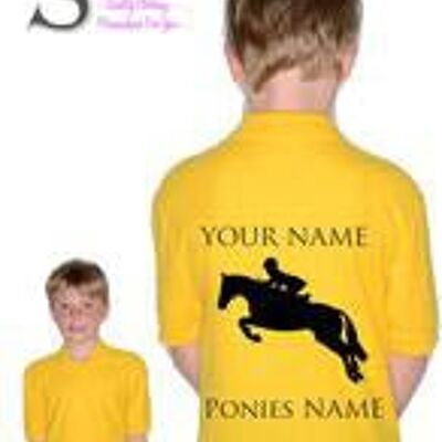 Childs Personalised Polo Shirt Black
