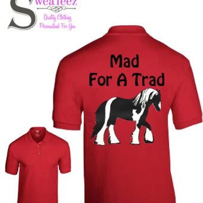 Mad for a Trad ....Adults Polo Shirt Black