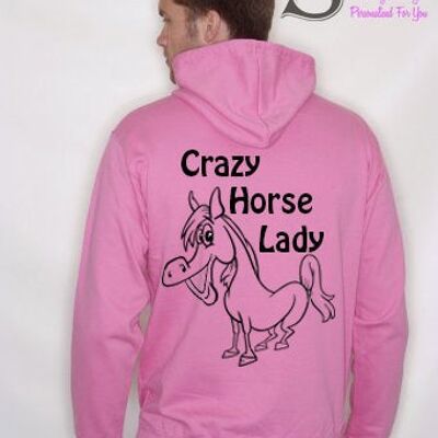 Crazy Horse Lady... Slogan Hoodie