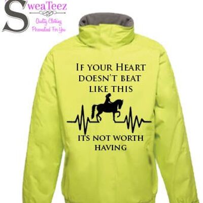 If your Heart Doesn't Beat .... Adults Blouson Coat Black