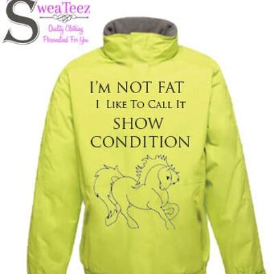 I'm Not Fat .... Adults Blouson Coat Black