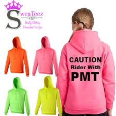 CAUTION Rider with PMT Adults Hoodie pink