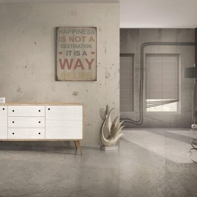 SOFFIANO sideboard in brushed and white fir. Measurements: 185x50 cm H 84 cm.