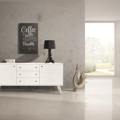 SOFFIANO sideboard in brushed white fir. Measurements: 185x50 cm H 84 cm.