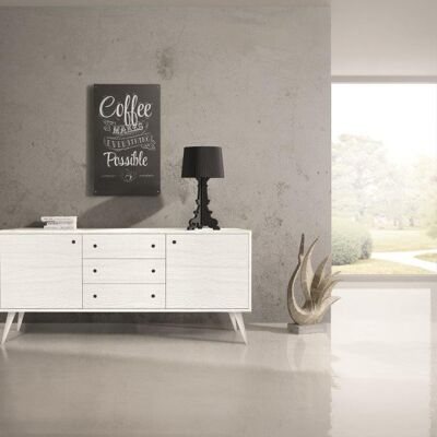 SOFFIANO sideboard in brushed white fir. Measurements: 185x50 cm H 84 cm.