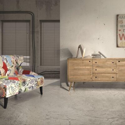SOFFIANO sideboard in natural brushed fir. Measurements: 185x50 cm H 84 cm.