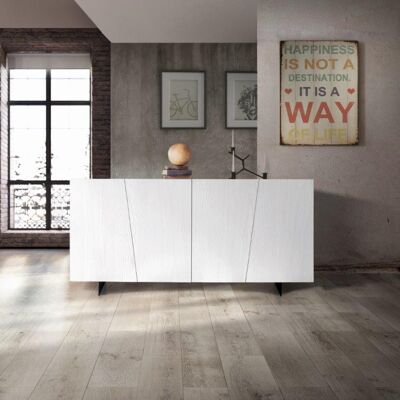 SAN BABILA sideboard brushed white fir 180x50 cm H 87 cm