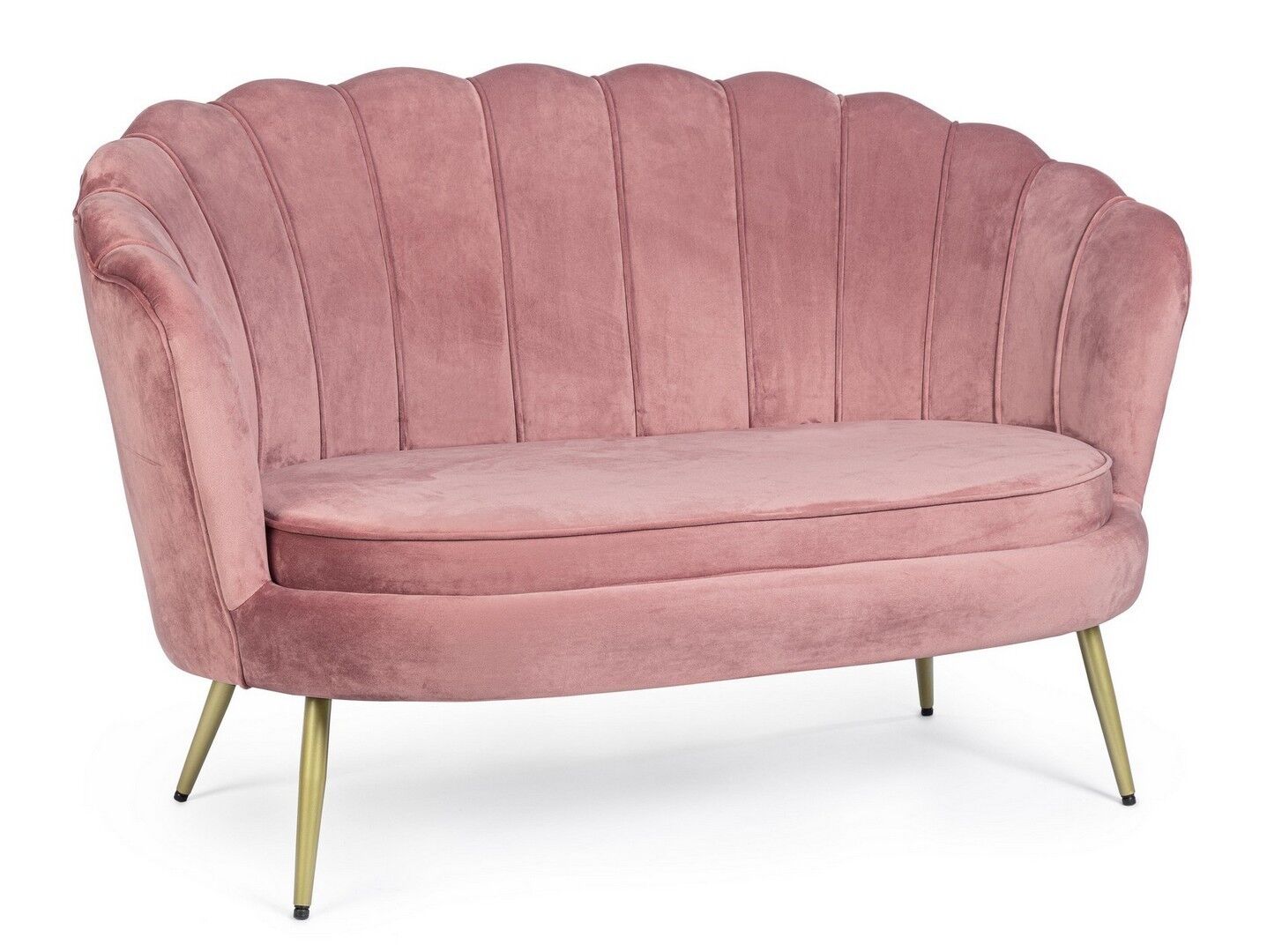 GILIOLA SOFA IN ANTIQUE PINK VELVET