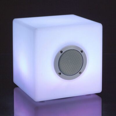 Lampe LED CUBO avec haut-parleur 20x20 cm
