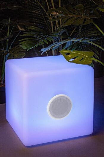 Lampe LED CUBO avec haut-parleur 40x40 cm 1
