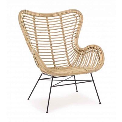 CASILDA ARMCHAIR WITH RATTAN SHELL