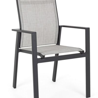 Set di 6 poltroncine CROZET impilabili - grigio chiaro