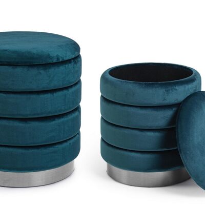 LOT DE 2 POUFS DARINA