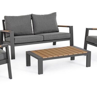 EINAR lounge set with gray cushions
