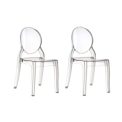 Set of 2 BRERA chairs in transparent polycarbonate