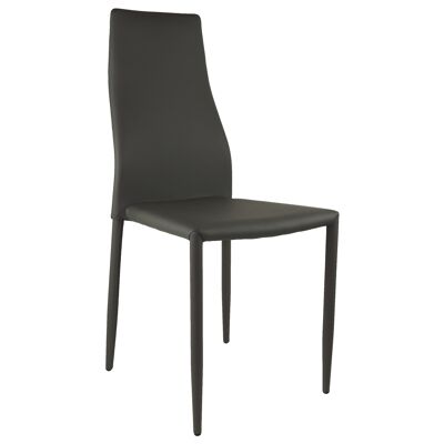 Set of 2 DOWNTOWN chairs in eco-leather with matching legs