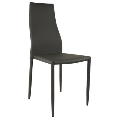 Set di 2 sedie DOWNTOWN in ecopelle con gambe in tinta