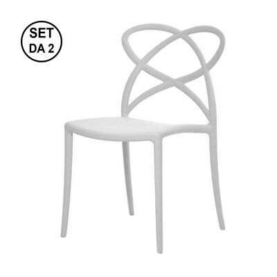 Set of 2 LONG ISLAND chairs in polypropylene