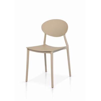 Conjunto de 4 sillas BANG LAMPHU de estilo minimalista en polipropileno con respaldo ovalado
