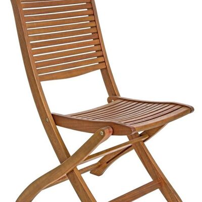 Conjunto de 2 sillas plegables de madera MALI (O)