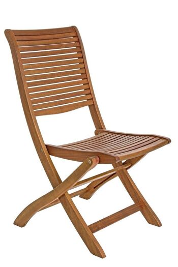 Lot de 2 chaises pliantes en bois MALI (O) 1