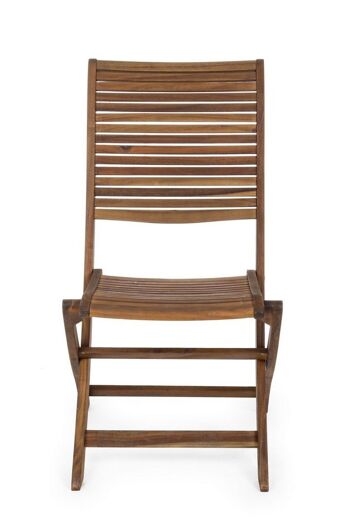 Lot de 2 chaises pliantes en bois MALI (O) 3