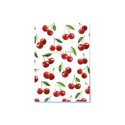 Cuaderno rayado A6 Cerezas