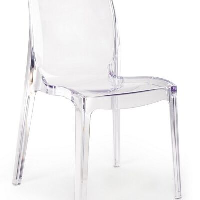 Set of 4 transparent ASHLEY chairs
