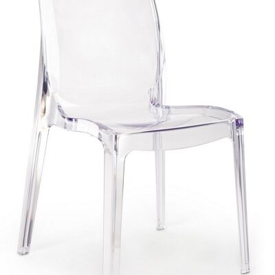 Lot de 4 chaises ASHLEY transparentes