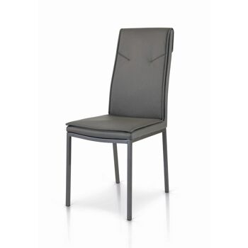 Ensemble de 4 chaises PRATI en éco-cuir avec structure en métal peint en couleur 6