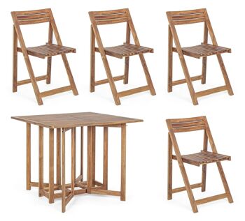Ensemble table et 4 chaises NOEMI 2
