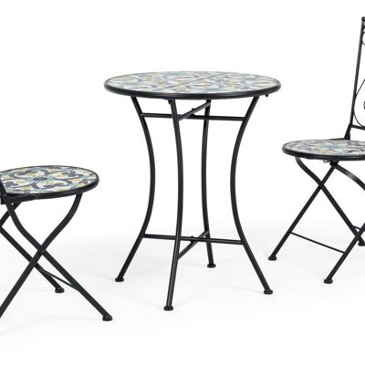 POSITANO table and 2 folding chairs set