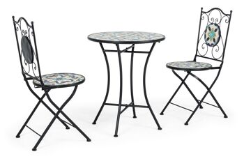 Ensemble table et 2 chaises pliantes POSITANO 1