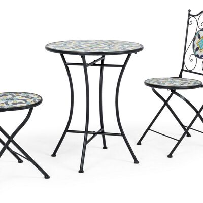 POSITANO table and 2 folding chairs set