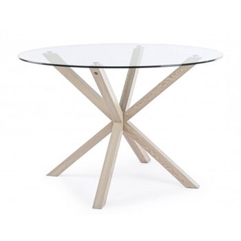 TABLE RONDE MAY PIED NATUREL D114 cm 1