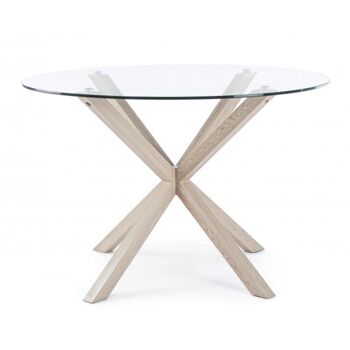 TABLE RONDE MAY PIED NATUREL D114 cm 2
