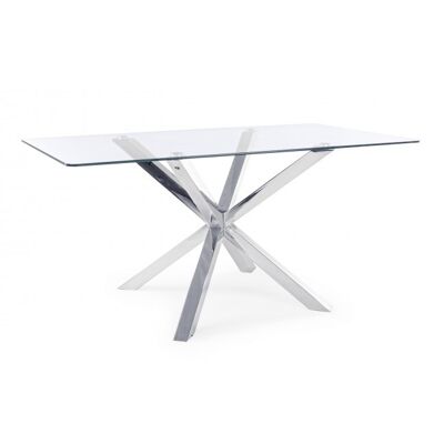 MAY RECTANGULAR TABLE STEEL LEG 160X90 cm