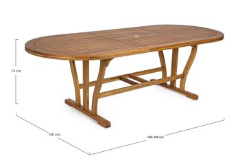 Table extensible ovale NOEMI 180/240x100 cm 2