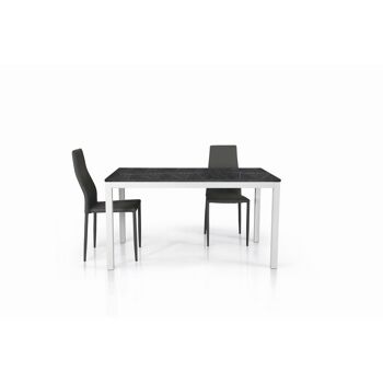 Table TALAMONE en bois mélaminé finition marbre extensible 110x70 cm - 160x70 cm 1