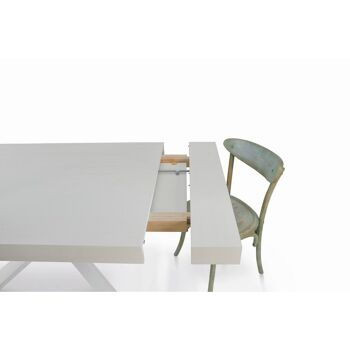 Table en bois TRASTEVERE - à rallonge 160x90 cm - 260x90 cm (Pieds Croisés) 2