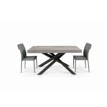 Table en bois TRASTEVERE - à rallonge 160x90 cm - 260x90 cm (Pieds Croisés) 3