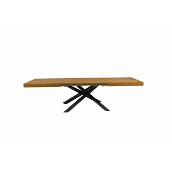 Table ARGENTARIO en placage chêne noué extensible 160x90 cm - 260x90 cm (Grain) 2