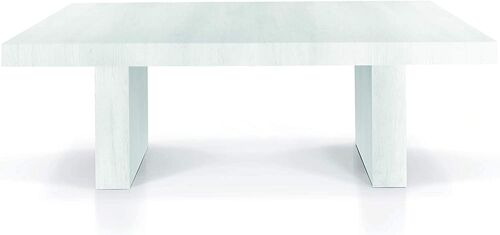 Tavolo JESOLO in legno nobilitato bianco consumato allungabile 160x90 cm - 410x90 cm