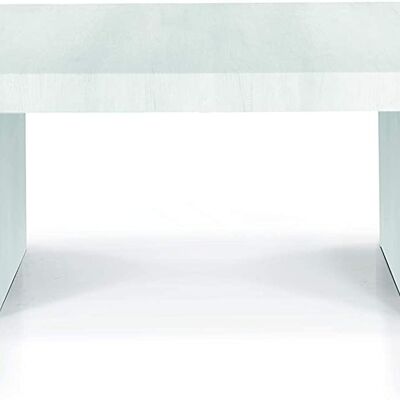 Mesa JESOLO de madera de melamina blanca desgastada extensible 160x90 cm - 410x90 cm