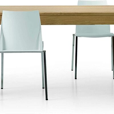 Table extensible NAVIGLI en chêne naturel 140x90 cm