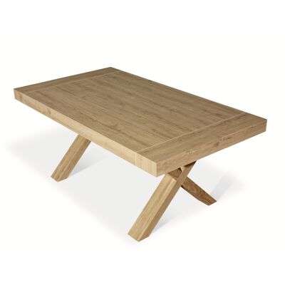 Table extensible AMALFI en chêne usé 180x100 cm - 280x100 cm