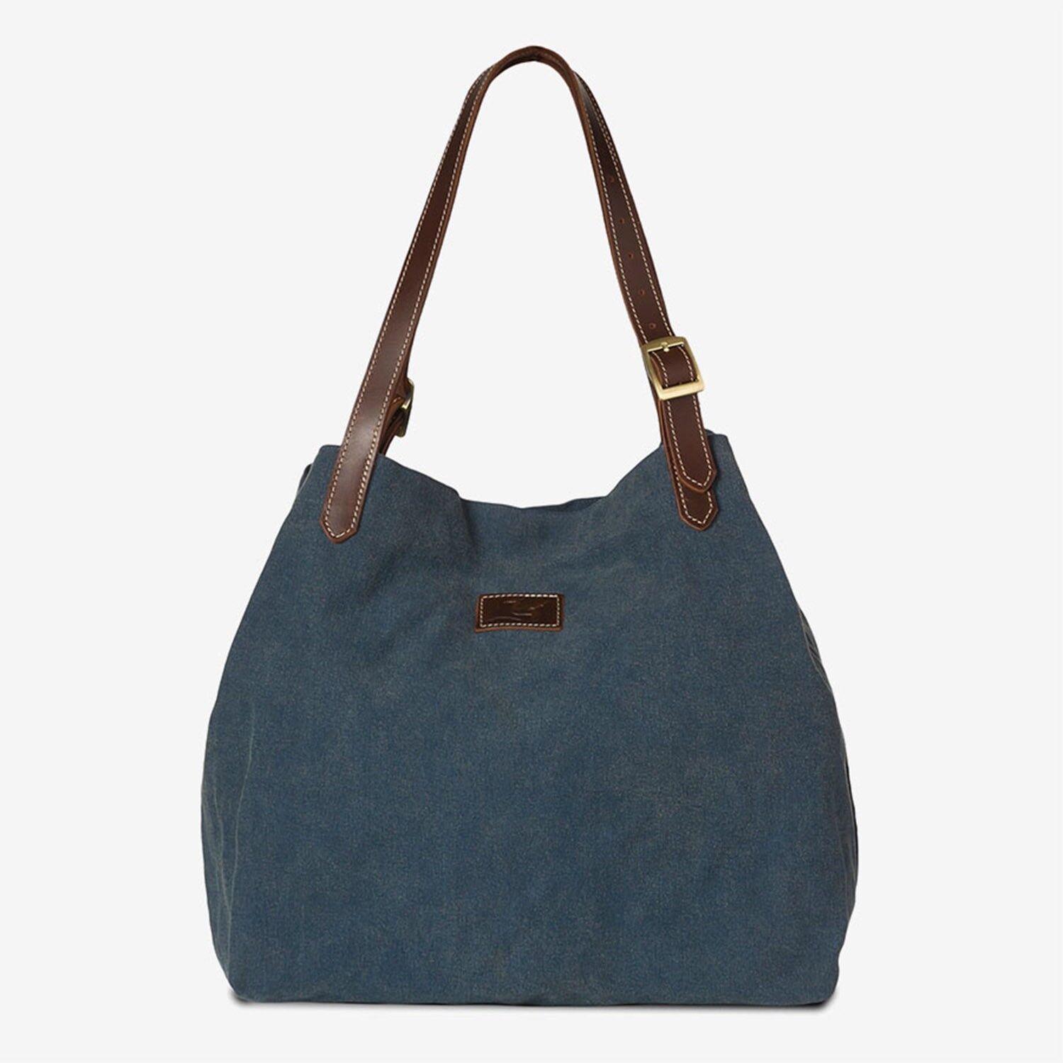 Shopper Miss Evergreen, blu denim
