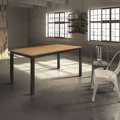 PACHINO extendable table in oak and 140x80 cm - 200x80 cm